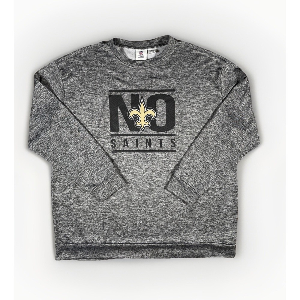New Orleans Saints NFL‎ Team Apparel Crew Light Poly Sweatshirt Men Sz 2XL